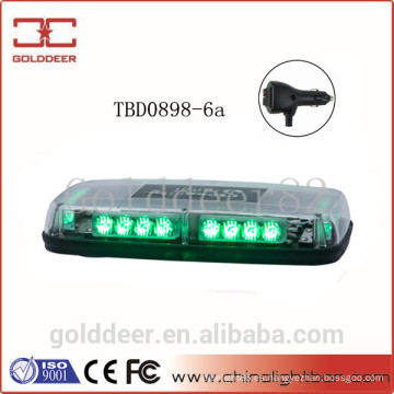 Emergencia advertencia estroboscópica LED verde Mini Lightbar (TBD0898-6a)